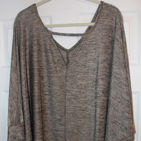 NWOT - 26/28 LB Marled Brown and Black Blouse - Picture 3 of 6